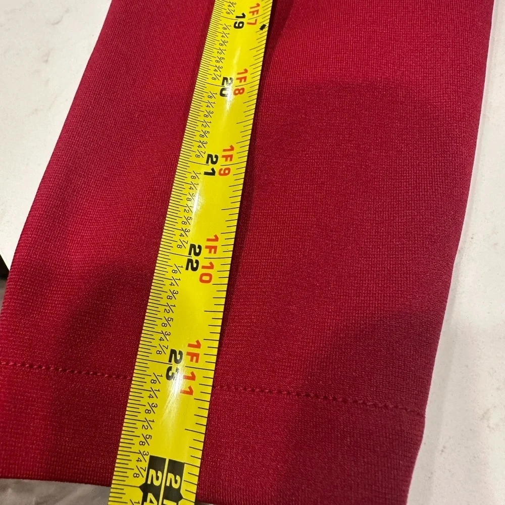 Genhoo Women's Red Long Sleeve Blazer Open Front Cardigan Jacket Work - Picture 9 of 10